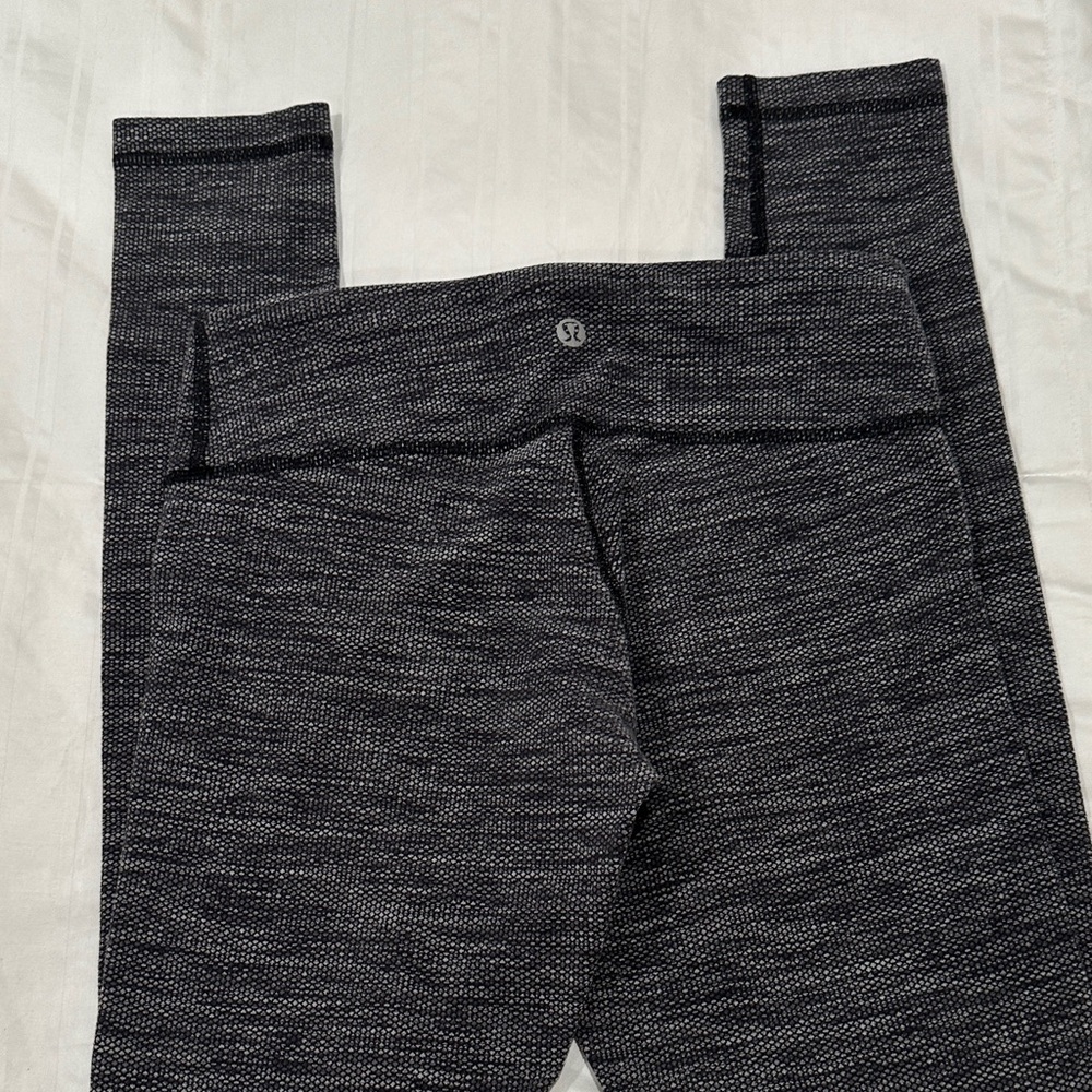 lululemon athletica Black Heather High-Rise Leggings